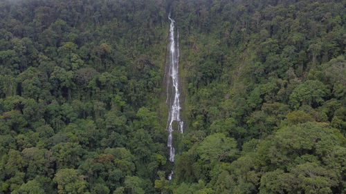 An aerial view langanan waterfall, poring ranau sabah