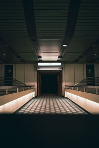 Empty corridor of building