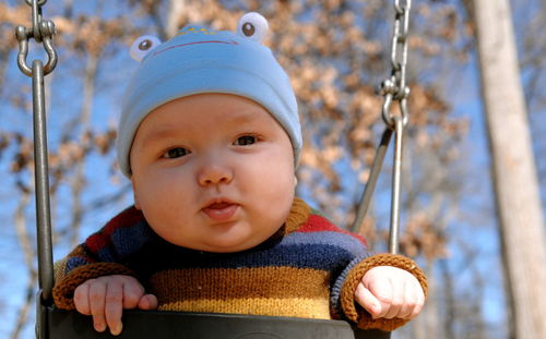 Close-up portrait of a boy