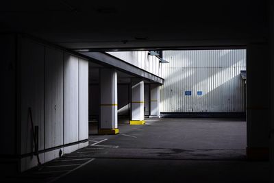 Empty corridor in building