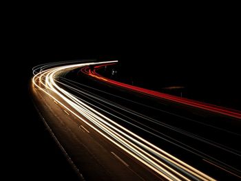 Light trails at night