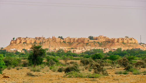 Rock formations on landscape