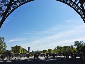 View of eiffel tower against sky