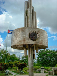 Low angle view of built structure against sky