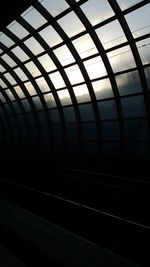 Close-up of railroad track against sky