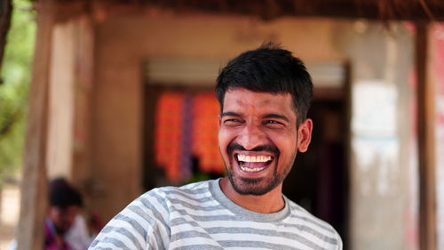 Portrait of man smiling