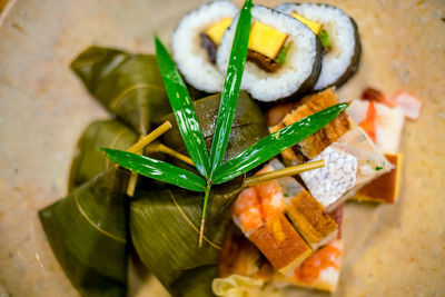 Close-up of food on table