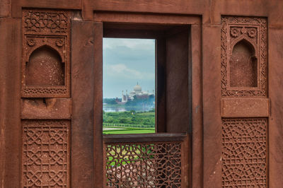 View of taj mahal from agra fort