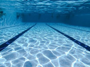 High angle view of swimming pool in sea