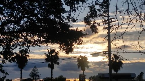 Scenic view of cloudy sky at sunset