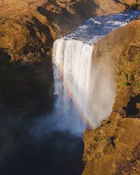 Scenic view of waterfall