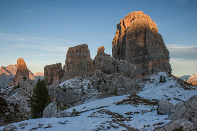 Scenic view of snow covered mountain against sky