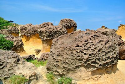 Rock formations at yehliu geopark