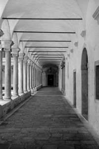 Empty corridor of building