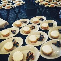 High angle view of food on table