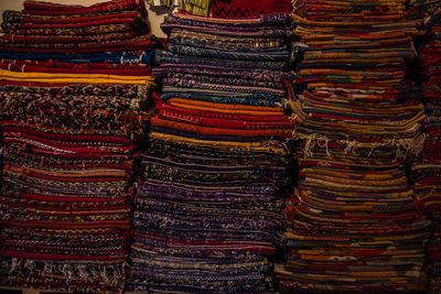 Full frame shot of multi colored sale at market stall