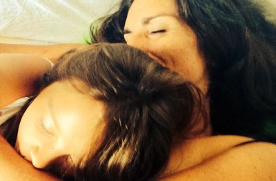 Close-up portrait of woman