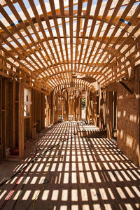 Ellipse ceiling vault framed and open to the sky