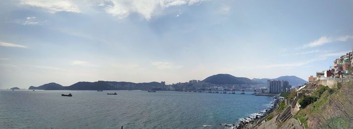 Panoramic view of sea against sky