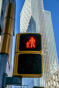 Traffic light for pedestrians in barcelona