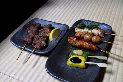 Close-up of food in plate on table