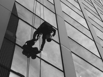 Low angle view of security camera