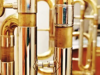 Close-up of brass, trombone