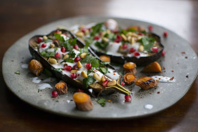 Close-up of salad on plate