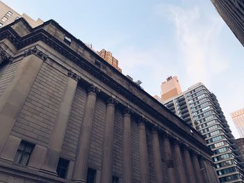 Low angle view of buildings against sky