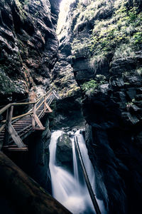 Scenic view of waterfall