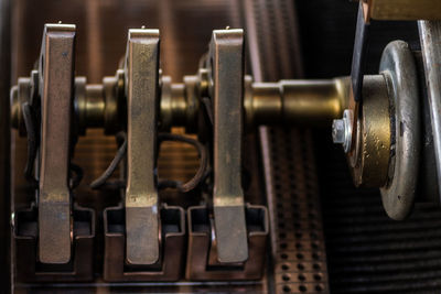 Close-up of machine part