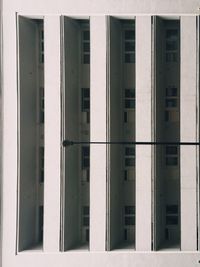 Buildings seen through window