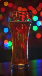 Close-up of wine glass on table