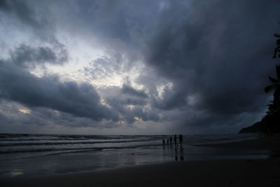 Scenic view of dramatic sky over sea