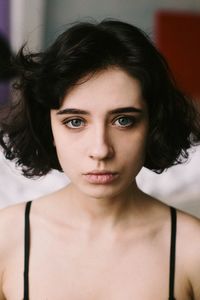 Close-up portrait of young woman