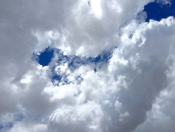 Low angle view of cloudy sky