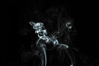 Close-up of fire against black background