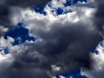 Low angle view of clouds in sky