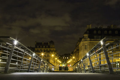 Light trails on city street at night