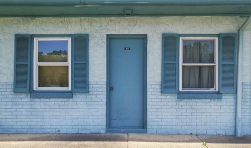 Closed window of old building