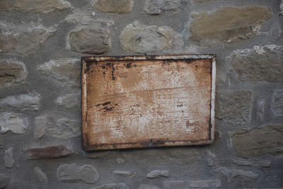 Close-up of weathered wall