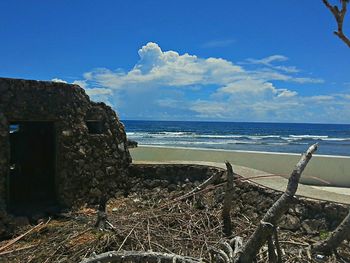 View of sea against clear sky