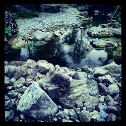 Rocks in water