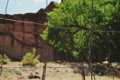 View of chainlink fence