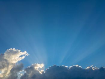 Low angle view of blue sky