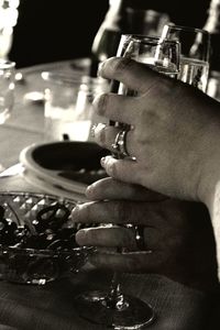 Close-up of man playing guitar