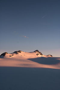 Scenic view of desert against clear sky