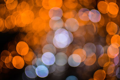 Defocused image of illuminated lights