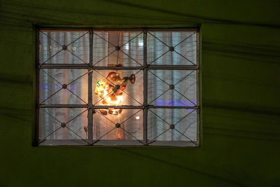Illuminated window in building