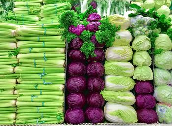 Full frame shot of multi colored vegetables for sale in market